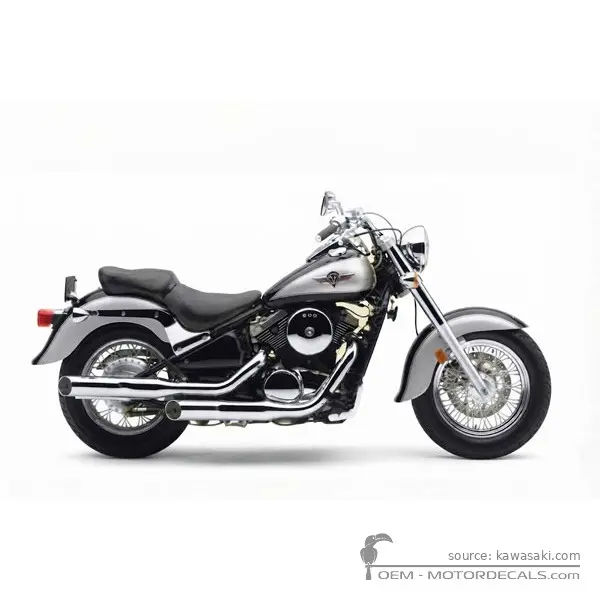 Kawasaki VN800 Classic 2000 - Black Pearl / Metallic Phantom Silver