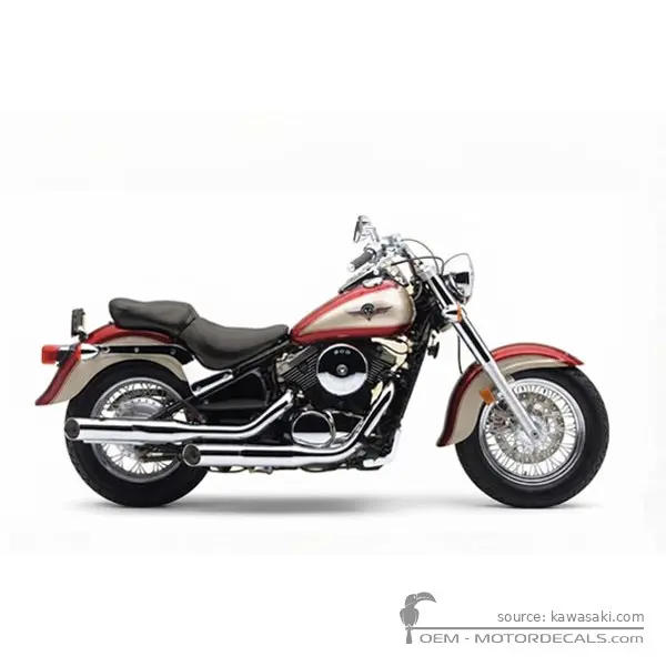 Kawasaki VN800 Classic 2000 - Candy Wine Red / Pearl Luster Beige