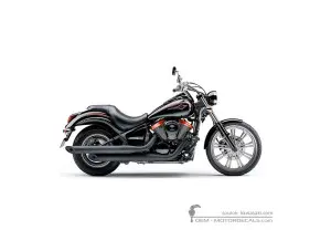 Stickers voor Kawasaki VN900 Custom 2009 • Kawasaki OEM Stickers