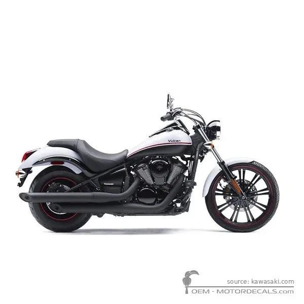 Kawasaki VN900 Custom 2013 - Pearl Flat Stardust White / Flat Ebony