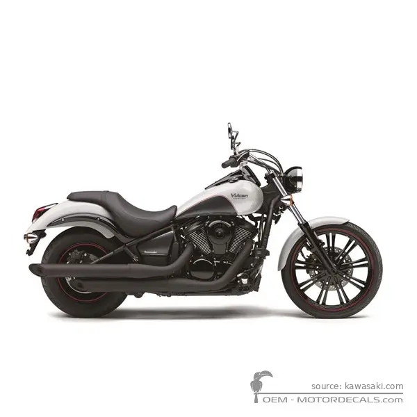Kawasaki VN900 Custom 2016 - Pearl Crystal White / Metallic Carbon Gray