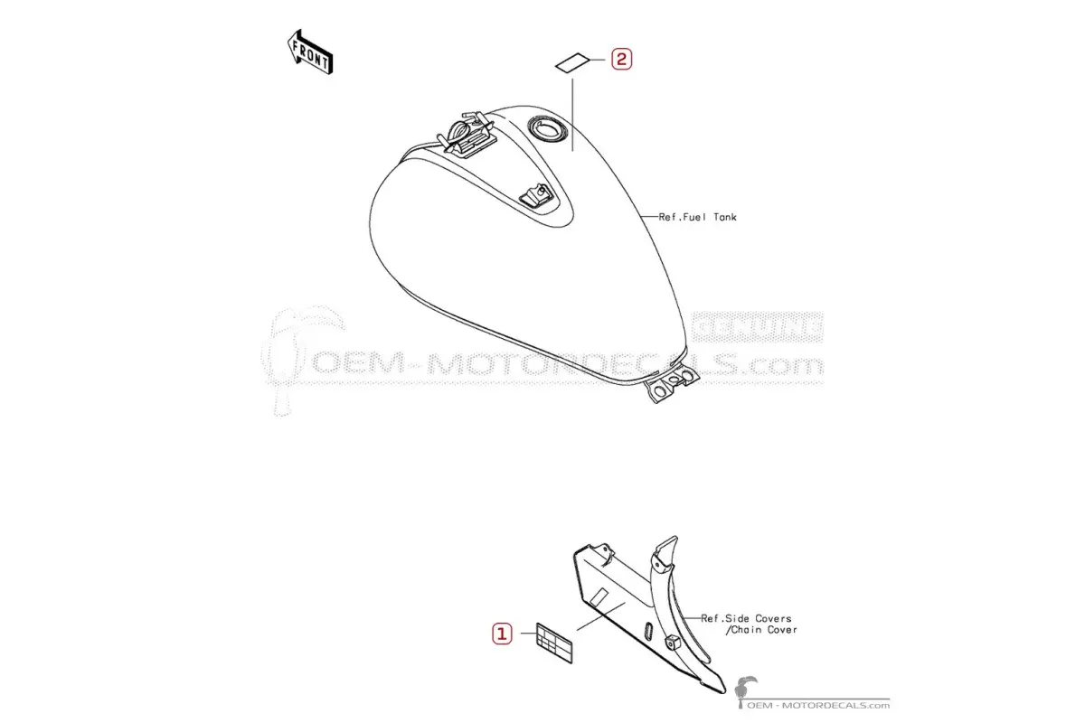 Waarschuwingslabels voor VN900 2016 • Kawasaki OEM Stickers