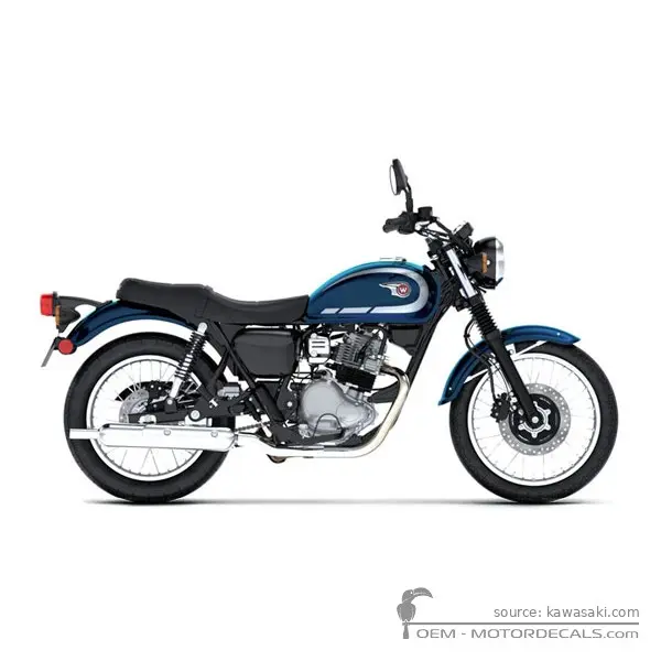 Kawasaki W230 2025 - Metallic Ocean Blue / Ebony