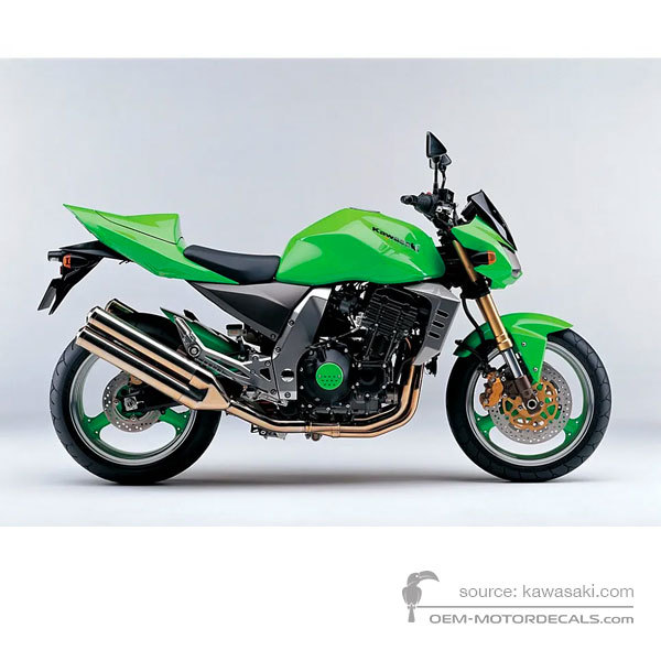 Naklejki do Kawasaki Z1000 2003 - Zielony • Kawasaki Naklejki OEM