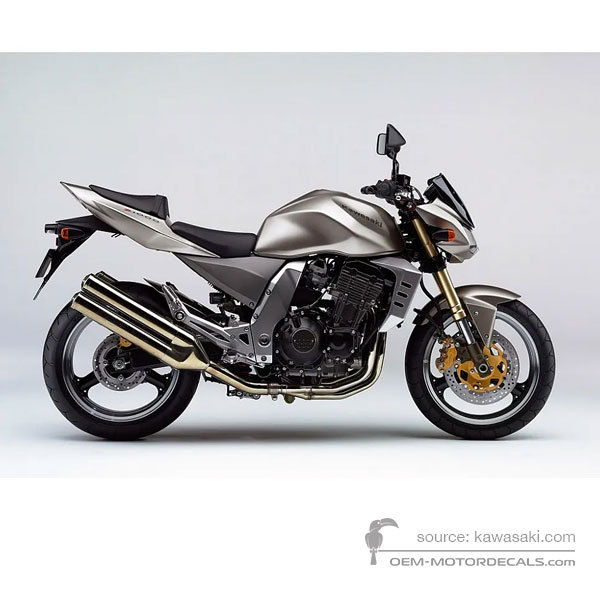 Autocollants pour Kawasaki Z1000 2005 - Titane • Kawasaki Autocollants OEM