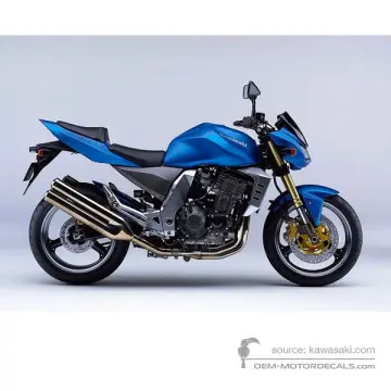 Kawasaki Z1000 2006 - Niebieski - Candy Flat Raw Plasma Blue