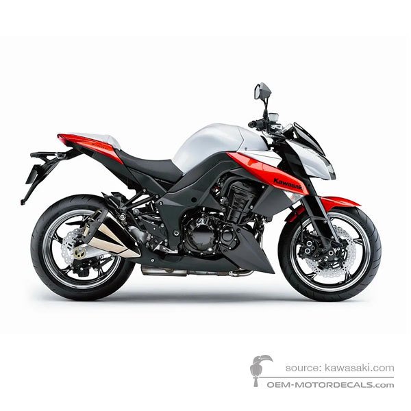 Decals for Kawasaki Z1000 2010 - White • Kawasaki OEM Decals