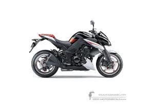 Autocollants pour Kawasaki Z1000 Special Edition 2013 - Noir Blanc • Kawasaki Autocollants OEM