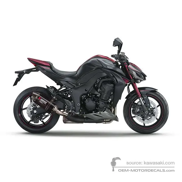 Kawasaki Z1000 2016 - Rot - Candy Crimson Red