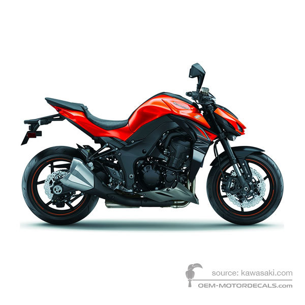 Autocollants pour Kawasaki Z1000 2017 - Orangé • Kawasaki Autocollants OEM