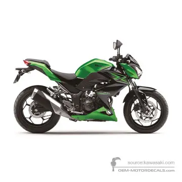Kawasaki Z300 2015 - Zielony - Candy Flat Blazed Green