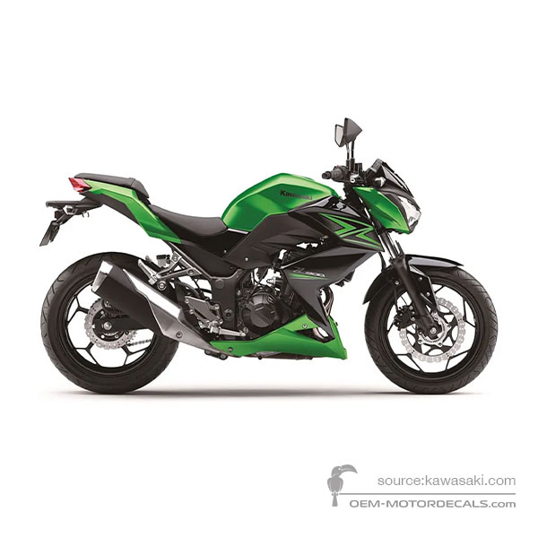 Naklejki do Kawasaki Z300 2015 - Zielony • Kawasaki Naklejki OEM