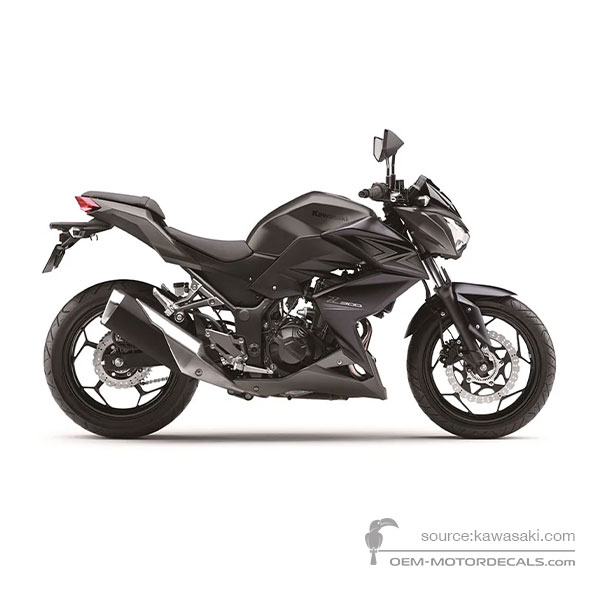 Naklejki do Kawasaki Z300 2015 - Szary • Kawasaki Naklejki OEM