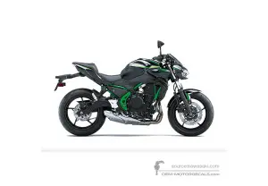 Decals for Kawasaki Z650 | ER650 2025 - Black Green • Kawasaki OEM Decals