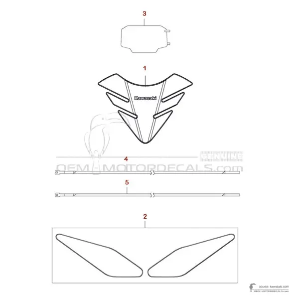 Kawasaki Z650 | ER650 2025 - Optional Stickers