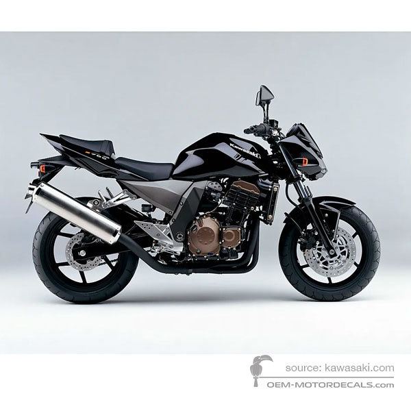 Aufkleber für Kawasaki Z750 2004 - Schwarz • Kawasaki OEM-Aufkleber