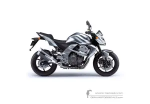 Autocollants pour Kawasaki Z750 2007 - Argent • Kawasaki Autocollants OEM