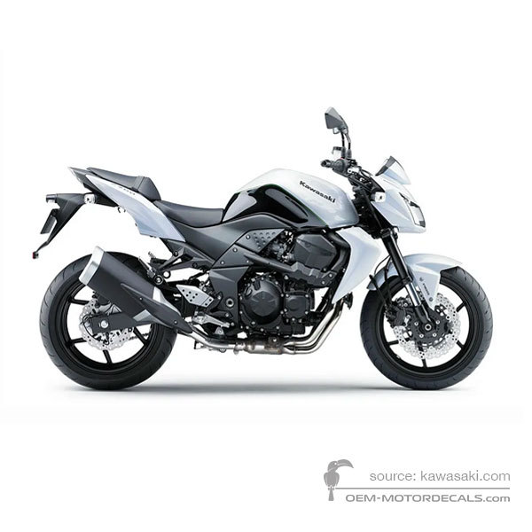 Decals for Kawasaki Z750 2010 - White • Kawasaki OEM Decals