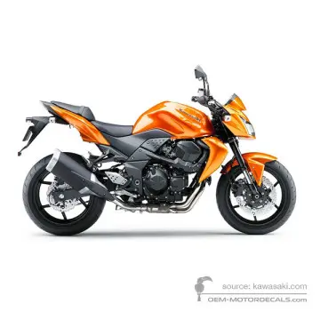 Kawasaki Z750 2010 - Orange - Candy Sparkling Orange