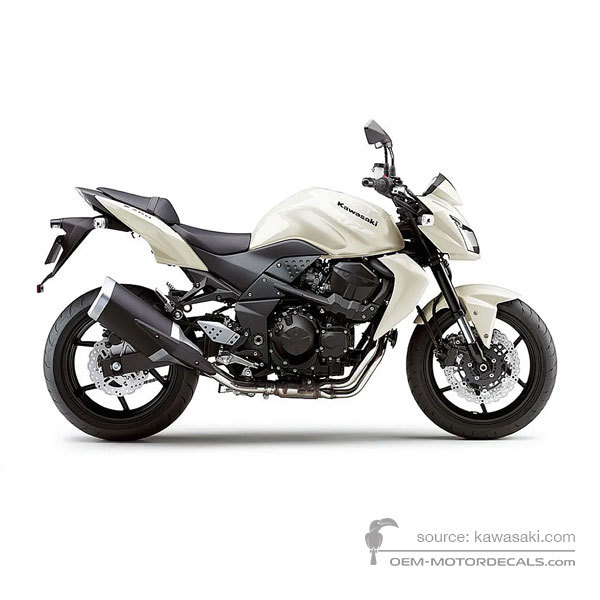 OEM Decals Kawasaki Z750 2011 - White • Original Stickers