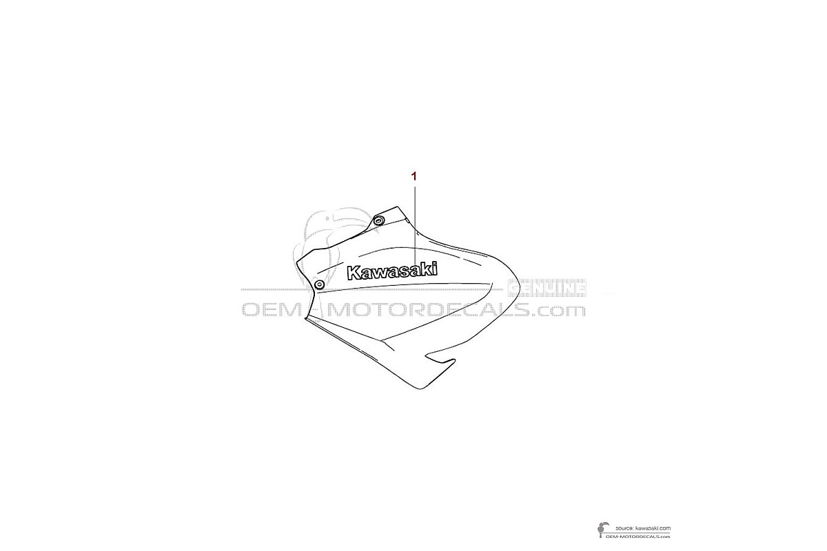 Pegatinas para Kawasaki Z900 | ZR900 2025 - Negro Blanco • Kawasaki Pegatinas OEM
