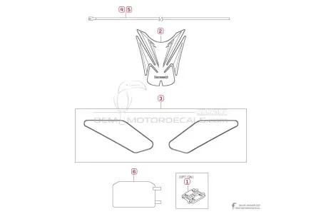 Kawasaki Z900 | ZR900 2025 - Optional Stickers