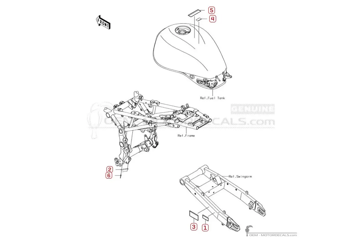 Caution labels for Z900RS | ZR900 2018 • Kawasaki OEM Decals
