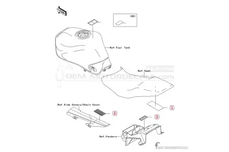 ZR-7 | ZR750 Etiquetas de precaución