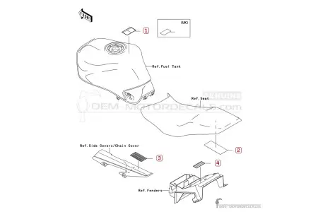 ZR-7 | ZR750 Etiquetas de precaución