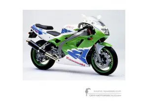 Autocollants pour Kawasaki ZXR400 1994 - Vert • Kawasaki Autocollants OEM