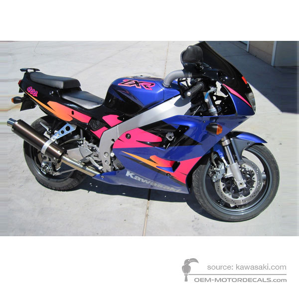 Decals for Kawasaki ZXR400 1995 - Black • Kawasaki OEM Decals
