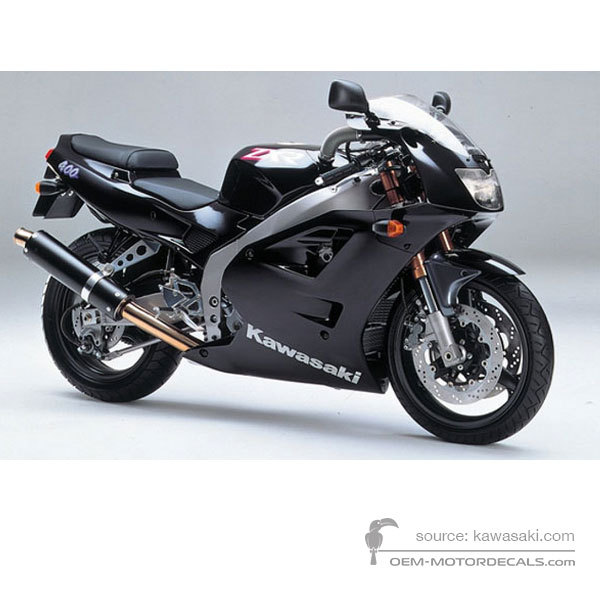 Adesivi per Kawasaki ZXR400 1999 - Nero • Kawasaki Adesivi OEM