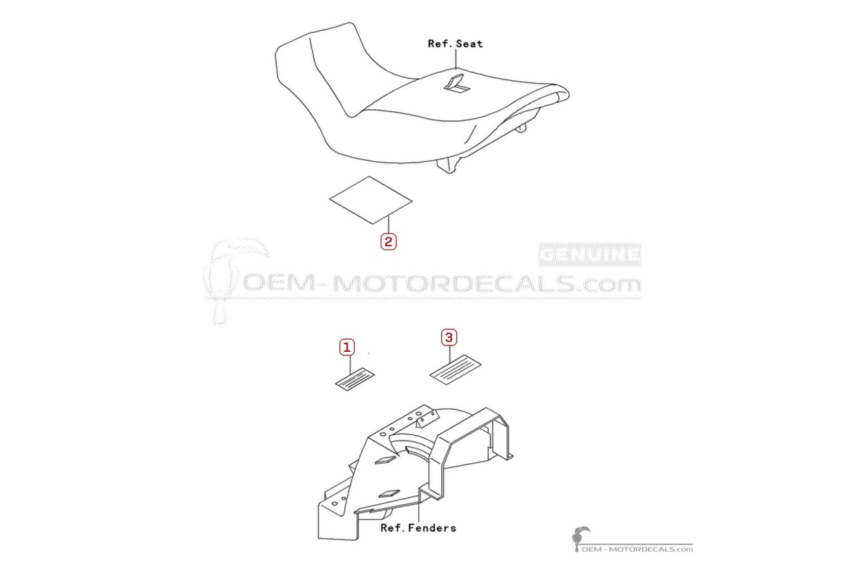 Autocollants pour Étiquettes d'avertissement • Kawasaki Autocollants OEM