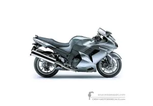 Decals for Kawasaki ZZR1400 2008 - Silver • Kawasaki OEM Decals