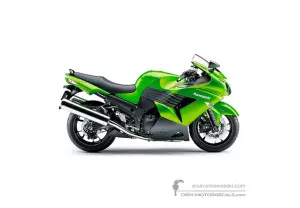 Decals for Kawasaki ZZR1400 2009 - Green • Kawasaki OEM Decals