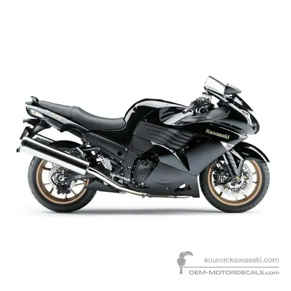 Kawasaki ZZR1400 2010 - Negro - Metallic Spark Black