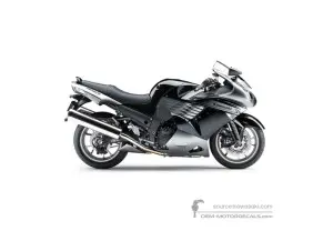 Naklejki do Kawasaki ZZR1400 2010 - Szary • Kawasaki Naklejki OEM