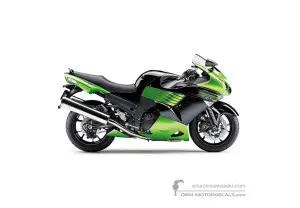 Decals for Kawasaki ZZR1400 2011 - Green • Kawasaki OEM Decals