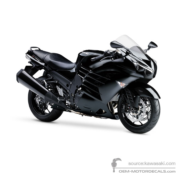 Adesivi per Kawasaki ZZR1400 2014 - Nero • Kawasaki Adesivi OEM