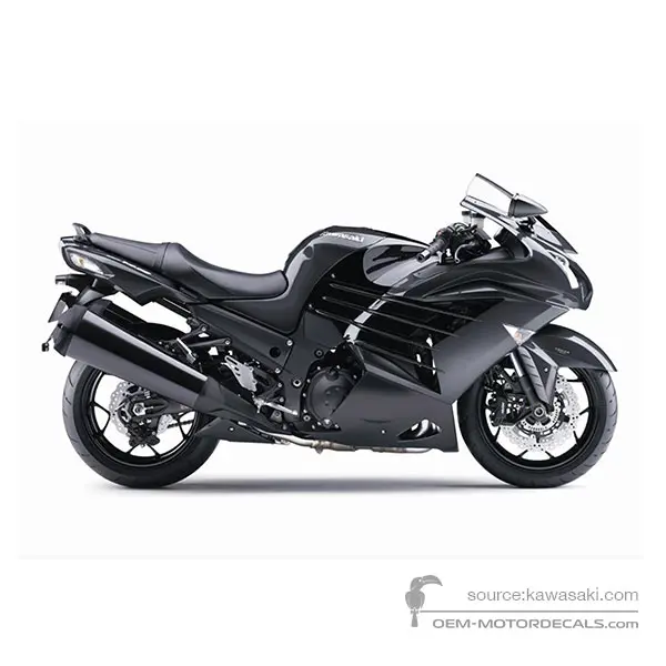 Kawasaki ZZR1400 2015 - Gris - Metallic Carbon Gray / Metallic Spark Black