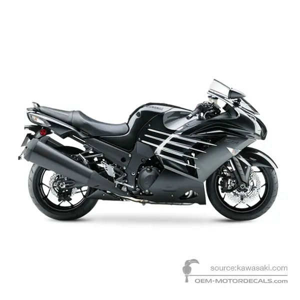 Kawasaki ZZR1400 2016 - Gris - Metallic Carbon Gray / Galaxy Silver