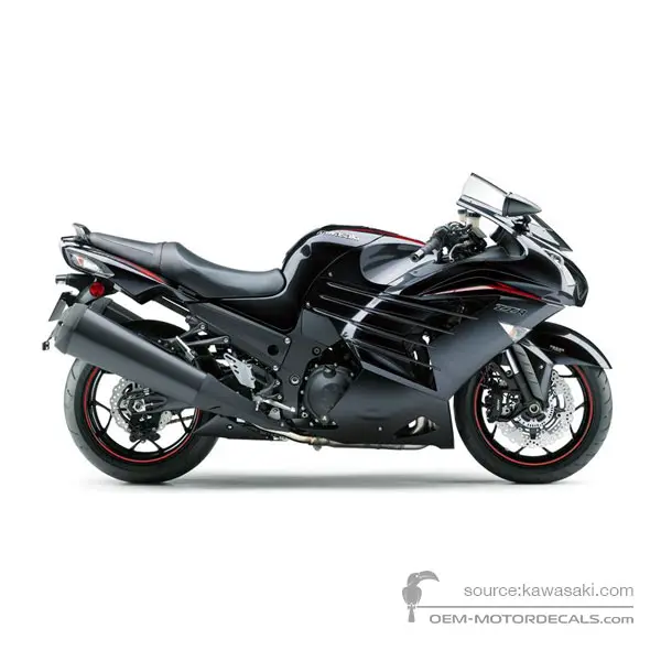 Kawasaki ZZR1400 2019 - Negro - Metallic Spark Black / Candy Cardinal Red