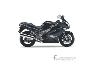 Decals for Kawasaki ZZR1200 2002 - Black • Kawasaki OEM Decals