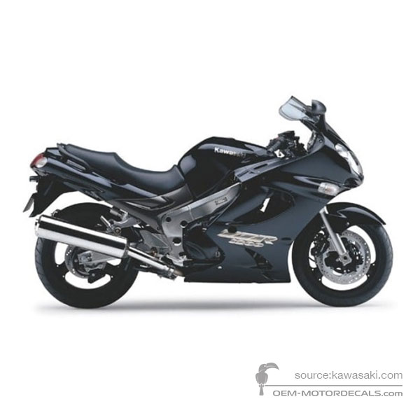 Naklejki do Kawasaki ZZR1200 2003 - Czarny • Kawasaki Naklejki OEM