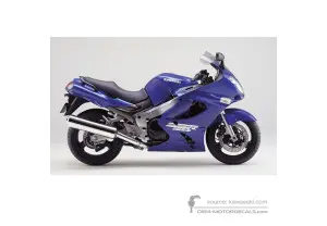 Decals for Kawasaki ZZR1200 2002 - Blue • Kawasaki OEM Decals