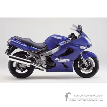 Kawasaki ZZR1200 2002 - Bleu - Candy Lightning Blue