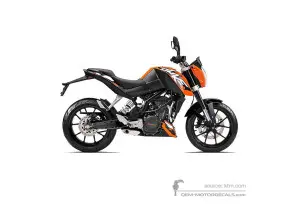 Decals for KTM 125 DUKE 2013 - Orange • KTM OEM Decals