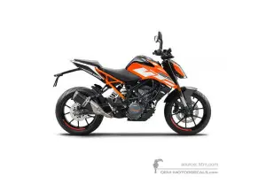 Decals for KTM 125 DUKE 2017 - Orange • KTM OEM Decals