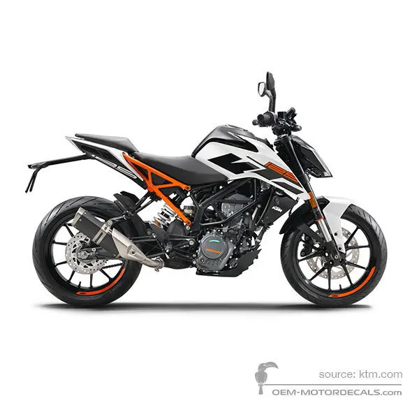 KTM 125 DUKE 2018 - Biały - White