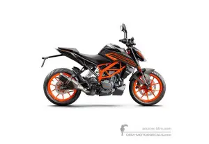 Decals for KTM 125 DUKE 2021 - Black • KTM OEM Decals